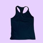 Nike Dri-Fit Black Racerback Running Vented Tank Top White Center Swoosh Logo π₯ Photo 1