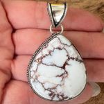 Wild Horse Turquoise 925 Silver Plated Necklace Native American Jewelry Brown Photo 7