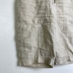 Eileen Fisher Linen Cargo Shorts Womens XS Khaki Lightweight Beach Travel 11.5" Photo 3