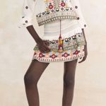 ZARA NWT white embroidered boho mini skirt size/M Photo 1