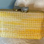 LIKHÂ Yellow Orange & Cream Woven Clutch Purse NEW Handmade Bag Photo 11