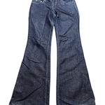 Rue 21 Y2K Bootcut Flare Wide Leg Angel Embroidered Jeans Dark Wash Fits US 32 Photo 0