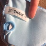 SheIn Light Blue Ribbed Bikini Top Photo 1
