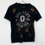 Ohio State Buckeyes Gray Bleached Washed Short Sleeve Shirt Size Medium Photo 5