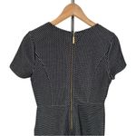 Kensie Black White Mini Check Print Zipper Detail Short Sleeve Dress size Small Photo 6