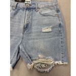 Umgee NWT Womens 30 Denim Shorts Ripped Distressed Cut Off Frayed Hem Light Wash Photo 2