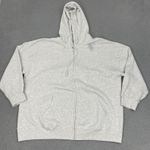 Old Navy  Oversized Hoodie Women XL Gray Lightweight  Full Zip NWT Photo 0