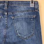 Big star Women’s Alex Skinny Distressed Thrashed Medium Wash Raw Hem Denim Jeans Photo 9