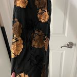 Elegant Black and Gold Floral Dress Size 12 Photo 1