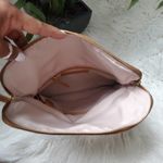 Talbots Brown Leather Zipper Closure Clutch Photo 4