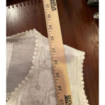 Karyn Seo White Sleeveless Button Up Blouse‎ Floral Embroidery Lace Trim Large Size undefined Photo 5