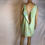 Marsh Landing  Vintage Tropical Cotton Sleeveless Teal Zip Back Dress Womens 10 Photo 6