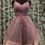 Purple sparkly fit & flare dress Size 0 Photo 1