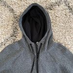 Lululemon EUC Black Heather Fleece Zip Hoodie Photo 4