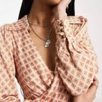 Free People NWT It Takes Two Geometric Print Collared Open Back Dress Size S Photo 6