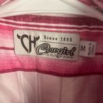 Cowgirl Hardware women’s Serape Pink Snap Shirt size medium White Photo 4