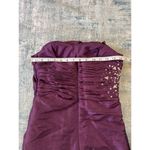 Nox Anabel Purple Pleated Rhinestone Sequin Beaded Strapless Party Mini Dress XS Purple Photo 10