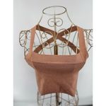 Wilfred Aritzia rose gold Knit Cayenne Strappy Back Halter Crop Top size small Photo 4