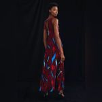 Anthropologie Corey Lynn Calter Floral Maxi Dress Size Small Maroon Sleeveless Red Photo 14