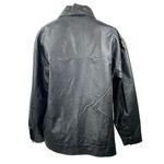 Princess Polly Women's Black Long Sleeve Faux Leather Vegan Shirt Jacket Size 4 Photo 2