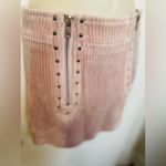 POL Size Small Corduroy Mini Skirt Rose Color Zipper Accents Rivet A Line Photo 1
