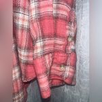 AMERICAN EAGLE Coral Plaid Hooded Flannel Long Sleeve Top Cozy Fall Size XXL Photo 4