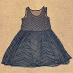 Free People  Embellished Mesh Mini Slip Dress Beaded Blue Size Small Boho Sheer Photo 6