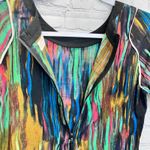 Nümph Henriette Multicolor Short Sleeve Abstract Dress Sz S Artistic Print Chic Black Photo 4