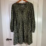 Old Navy  XXL Dress Floral Print Long Sleeve Boho‎ Green Casual Women's Photo 0