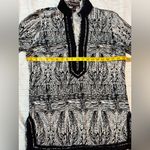 Dana Buchman Black White Print Tunic Blouse Size L. “Abstract print top” Photo 6