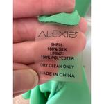 Alexis  Green Silk Cateline Cape Sleeve Midi Dress Size M Formal Elegant Photo 14