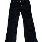 Michael Kors NEW  crop flared jeans Black size 4 Button Fly High Waist Photo 0