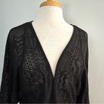 HIP Happening in the Present Black Eyelet Sweater Shrug Size M Photo 5