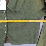 APRIL CORNELL Green Crop Eleanor Blouse Sz M Romantic‎ Cottagecore Jacket Size M Photo 5