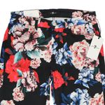 7 For All Mankind NWT Mid-Rise Ankle Skinny Jeans Pants in Peony Floral Black 30 Photo 3