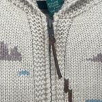 Ralph Lauren Vintage Lauren  Hand Knit Landscape Wool Cardigan sz M Fisherman Dog Photo 10