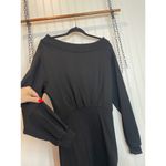 Strut & Bolt Mini Pencil Dress Womens Size S Black Off the Shoulder Long Sleeve Photo 2
