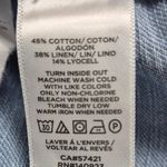 Loft Light Blue Denim Wide Leg Cropped Jeans Cotton/Linen Blend Sz 12 Photo 5