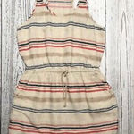 Hinge  Nordstrom Women’s Striped Linen Sleeveless Dress Tie Waist‎ Size Medium Photo 0