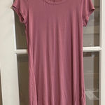 Olivia Rae  Pink mauve Women's tee shirt dress large stretchy rayon spandex Photo 0