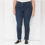 Lane Bryant  Signature Fit Mid Rise Straight Leg Jeans 16L Dark Wash Blue Denim Photo 12