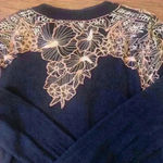 Free People black gauze thermal long sleeve top size XS Photo 13