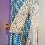 Free People  | Cream Floral Mesh Lace Dress, size 12 Photo 3