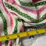 Handmade Vintage 1950s  Striped Pink Green Dress 3/4 Sleeve size 6 Photo 3