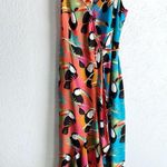 Farm Rio x Anthropologie Toucans Wrap Maxi Dress Sz XS Tropical Coral Blue Photo 2