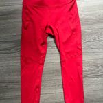 Outdoor Voices Red Cropped Yoga Workout Active Hike Run Pilates Leggings Size S Photo 0