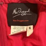 Mac Duggal SPAGHETTI STRAP V-NECK SLIP GOWN in lipstick sequins dress size 6 Photo 11