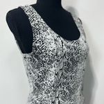 Divided H&M  Textured Snake Print Bodycon Tank Mini Dress Sz Medium Black White Photo 1