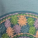 Aeropostale Blue Hoodie with Floral Embroidery Y2K Size Small Photo 3