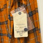 st. john's bay Orange Plaid‎ Button-Up Shirt John's Bay women's size S Photo 2